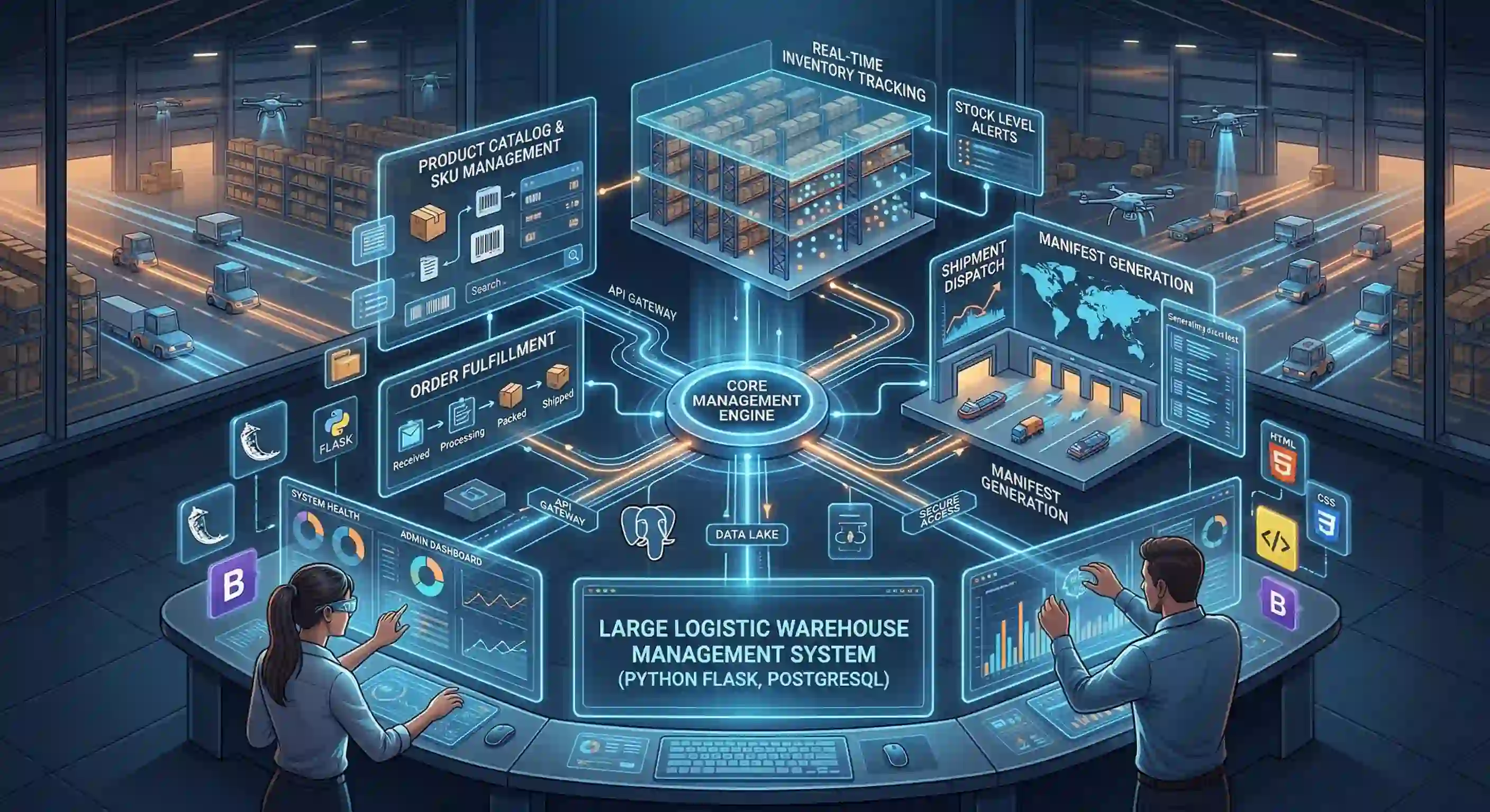 Large Logistic Warehouse Management System project