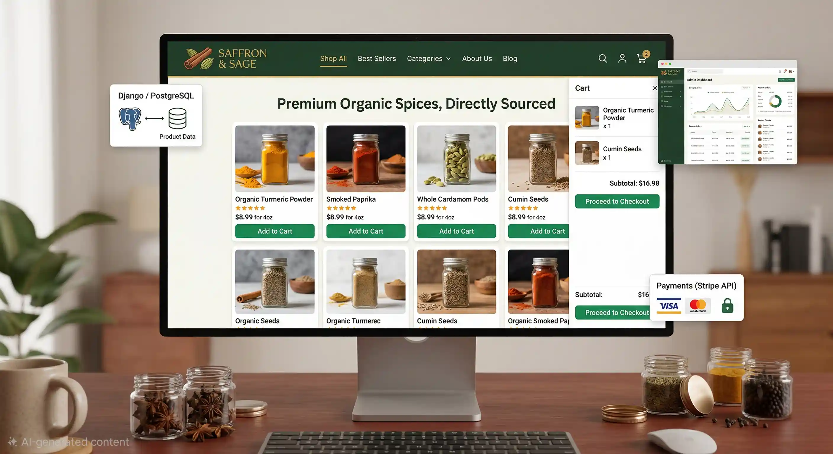 E-Commerce Website for Organic Spices project